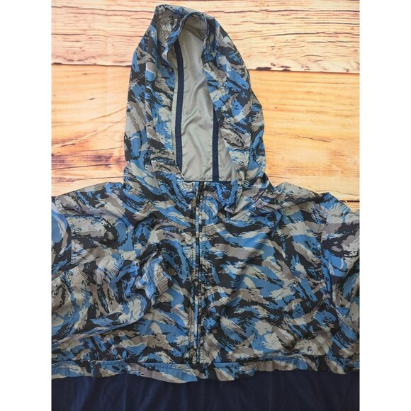Under Armour Mens Fitted Hoodie Large Blue Camouflage - Picture 4 of 7